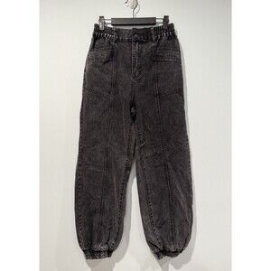 Buru Jogger Jeans Womens 25" High Rise Stretch Grunge Punk Elastic Waist Rocker